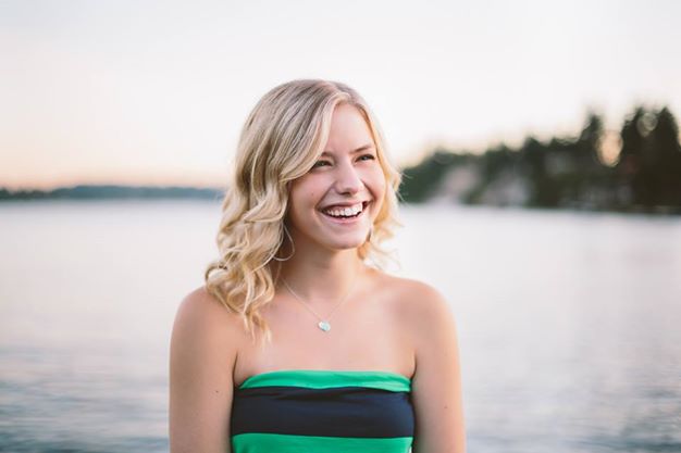 beautiful blonde curls smile water seattle